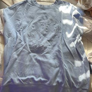 Garage Blue And White Crew Neck In Size Small